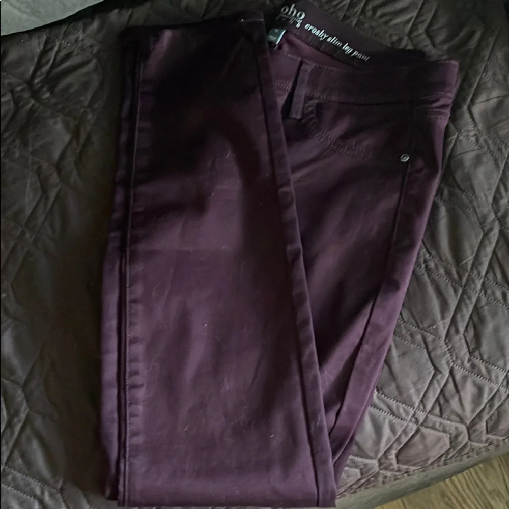 Soho Women's Jeans in Deep Burgundy - Picture 3 of 4